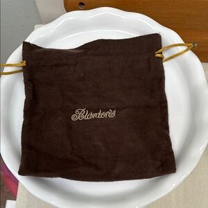 Blanton's Bourbon Brown Velvet Drawstring Bag